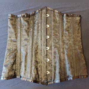 Black Embroidered Underbust Corset